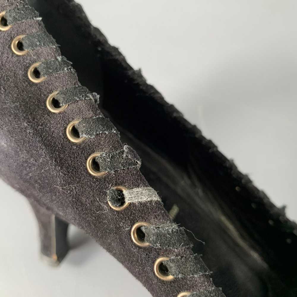 Prada Black Suede Beaded Embellishment Heels Pumps - image 9