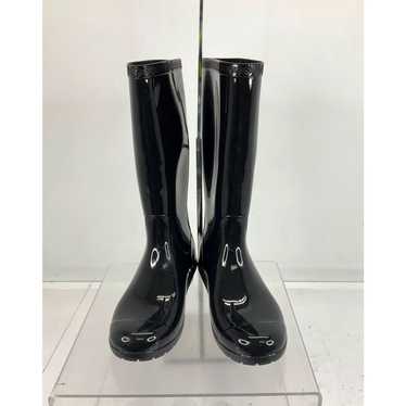 Ugg UGG Shaye Glossy Black Rubber Rain Boots Size 