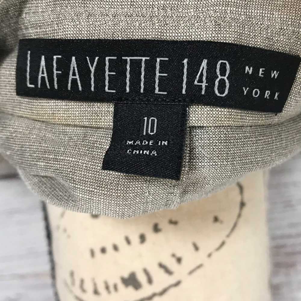 Lafayette 148 New York Gray linen blend size 10 3… - image 9