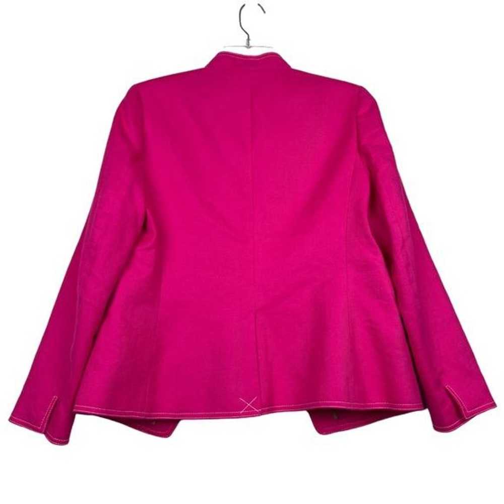 J.Crew Going Out Pink Open Linen Blazer - image 4
