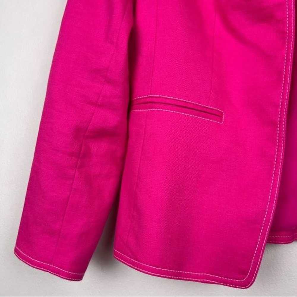 J.Crew Going Out Pink Open Linen Blazer - image 5