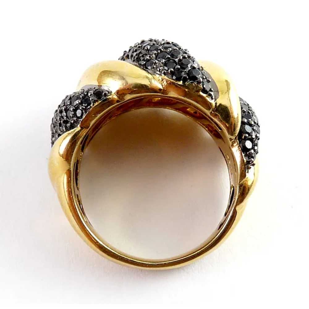 Milor Sterling Gold Plated & Black Spinel Shrimp … - image 3