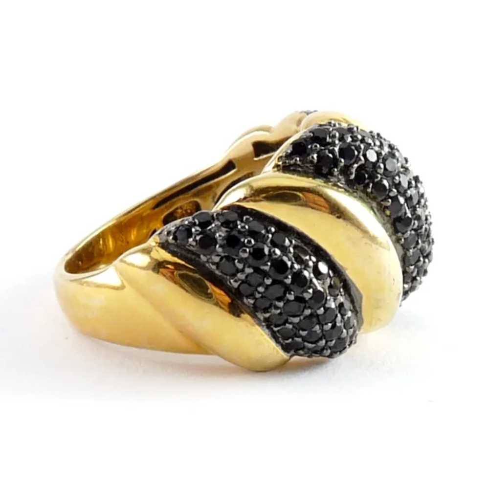 Milor Sterling Gold Plated & Black Spinel Shrimp … - image 4