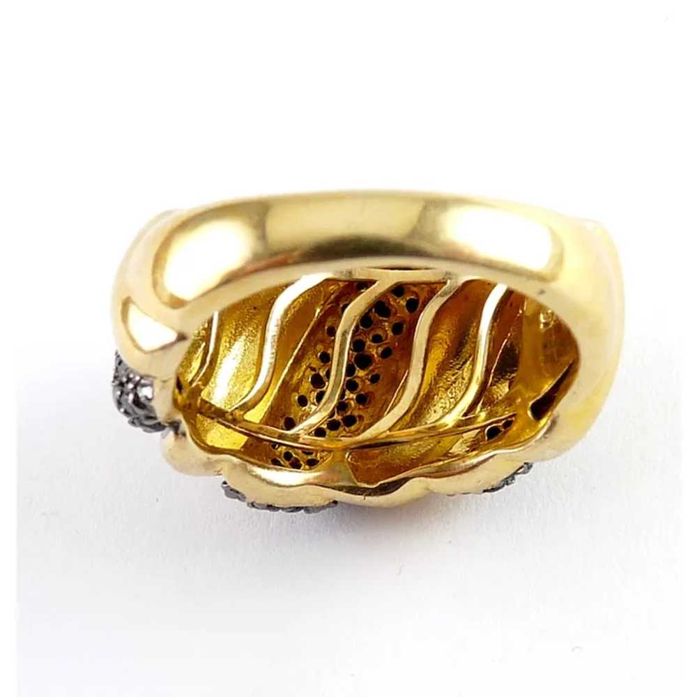 Milor Sterling Gold Plated & Black Spinel Shrimp … - image 5