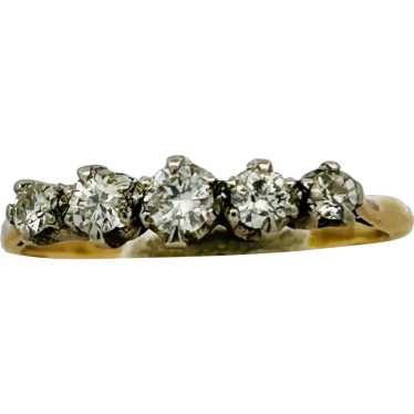 Antique Estate Edwardian Diamond 5 Stone Ring