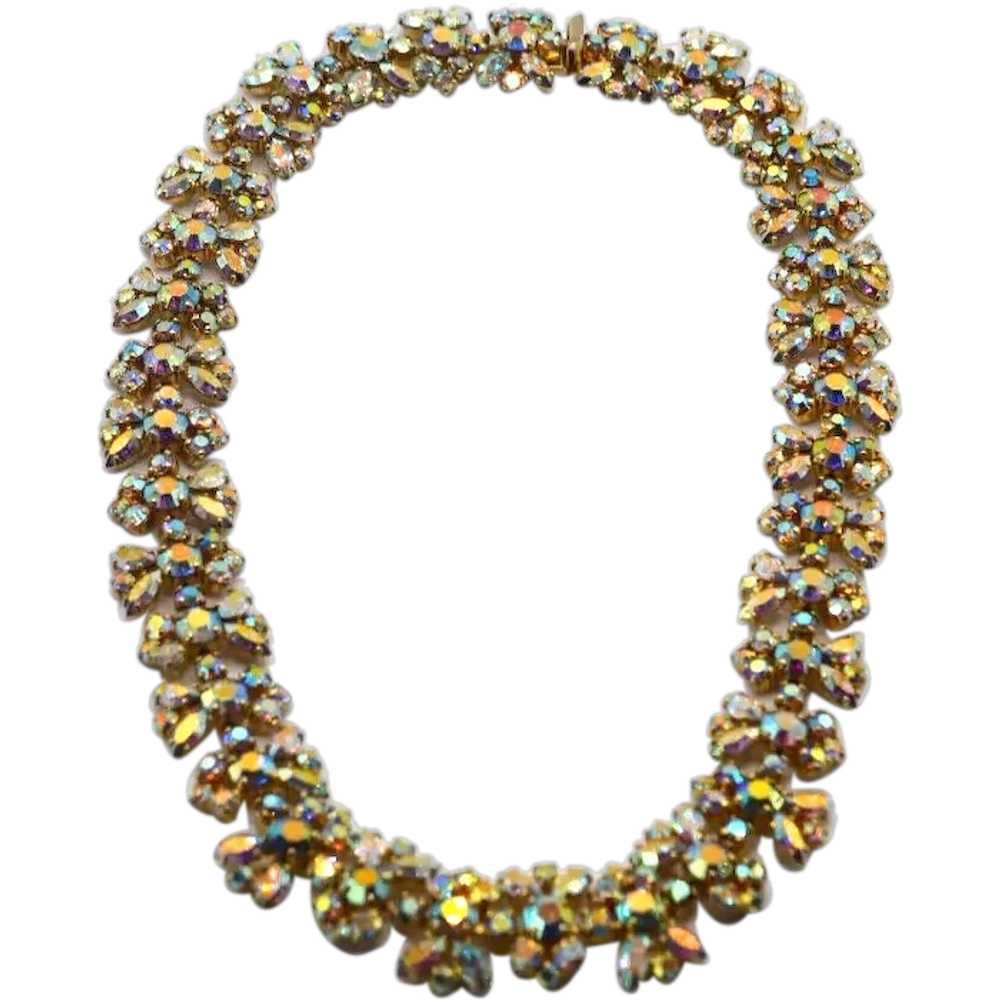 SHERMAN Aurora Borealis Crystals Necklace - image 1
