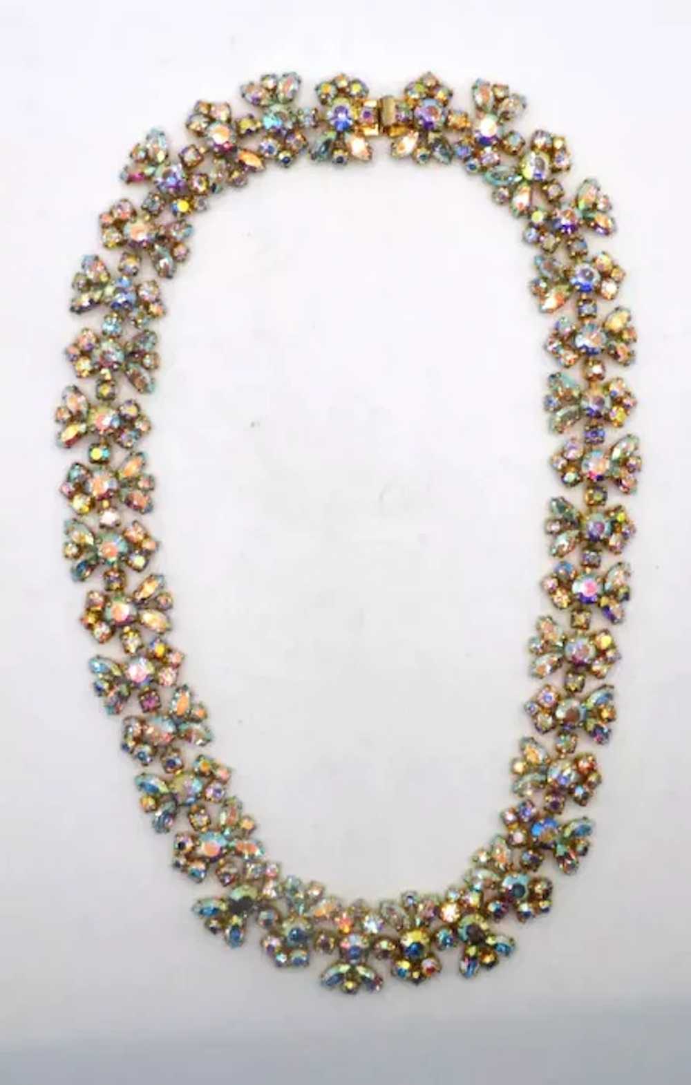 SHERMAN Aurora Borealis Crystals Necklace - image 4