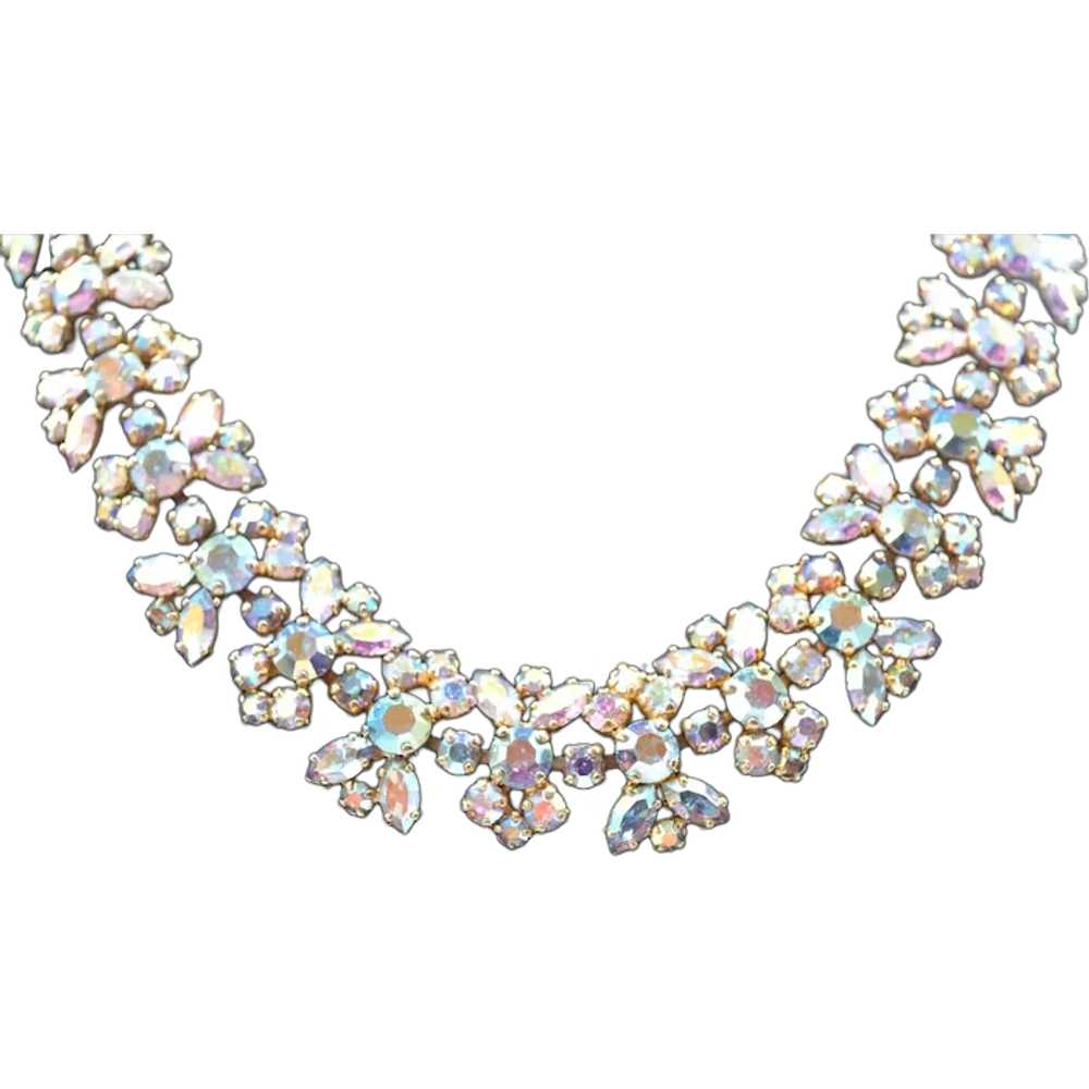 SHERMAN Aurora Borealis Crystals Necklace - image 5