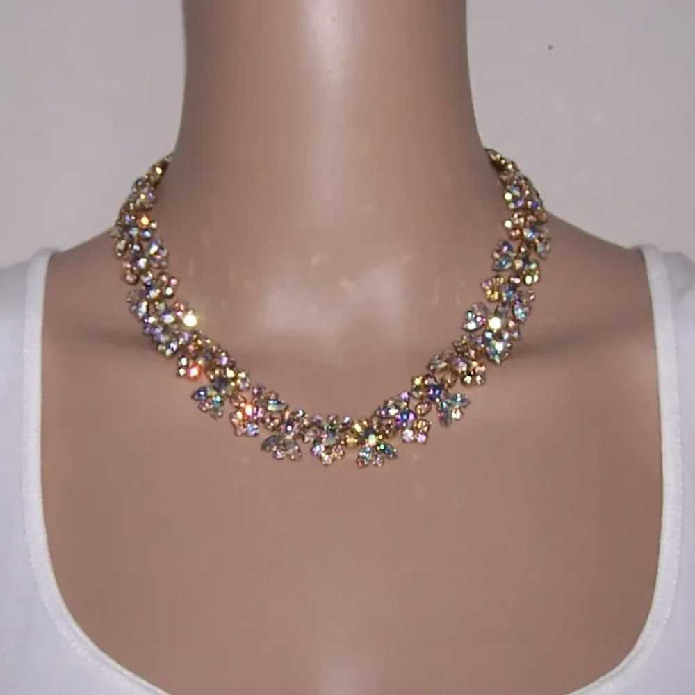 SHERMAN Aurora Borealis Crystals Necklace - image 9