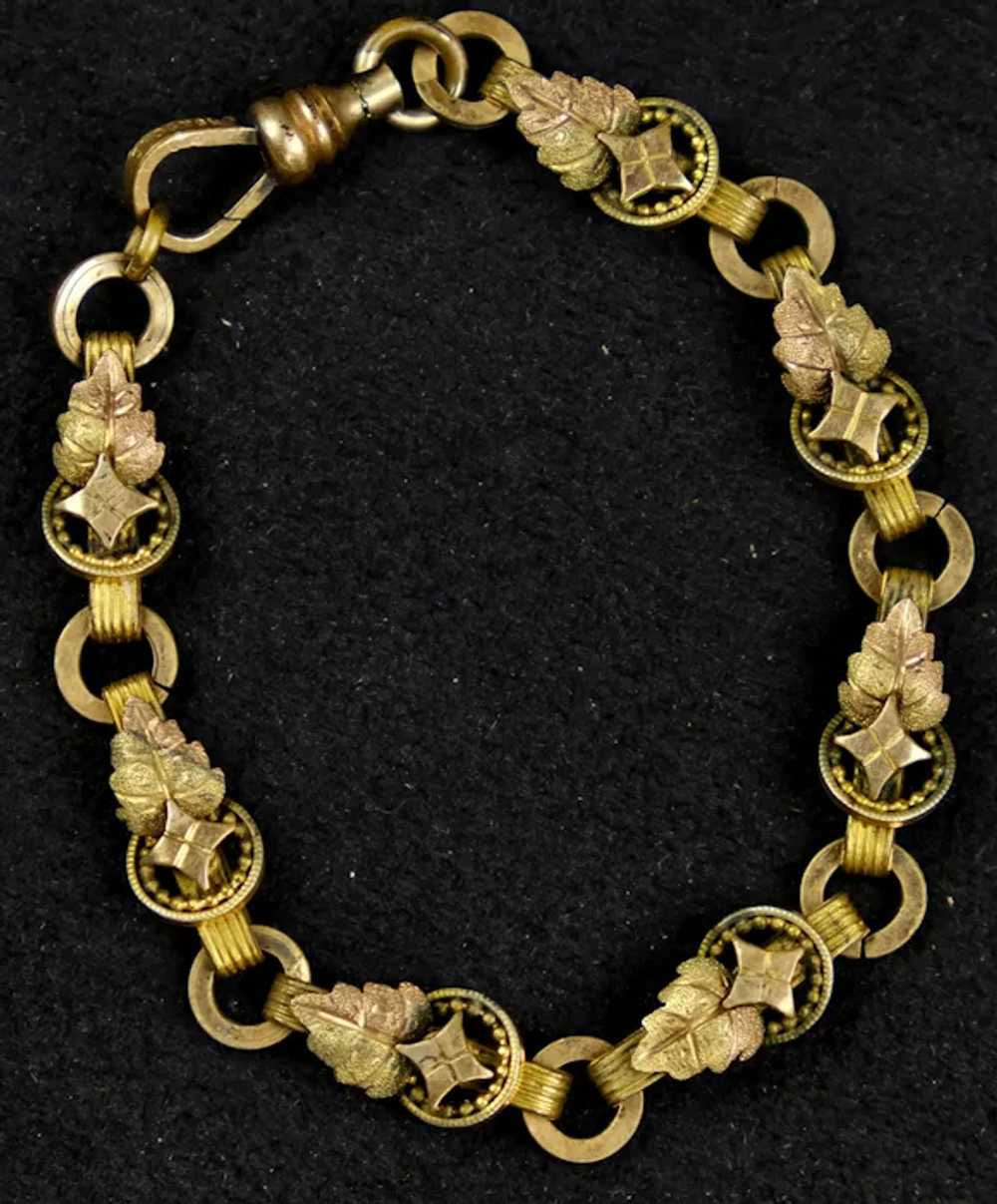 Victorian 9K Gold Fronts Book Chain Bracelet - image 4