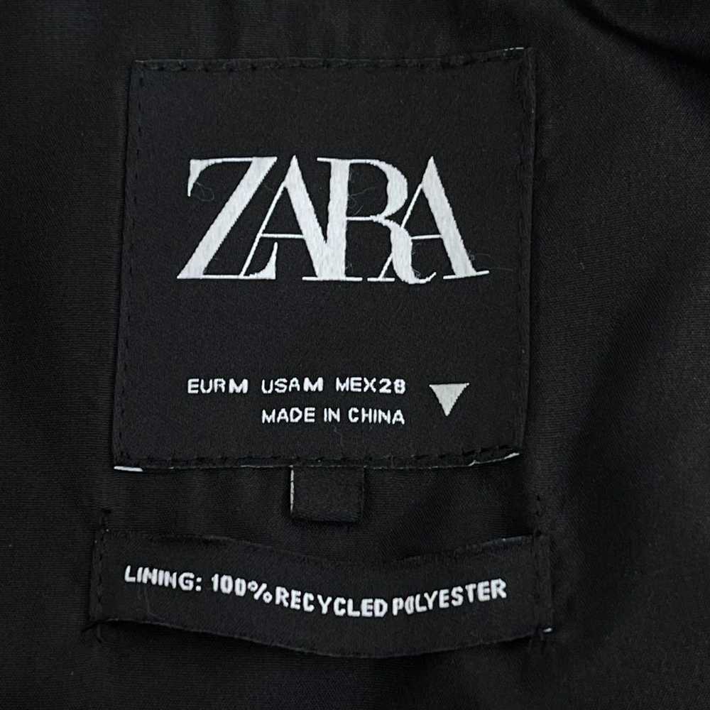 Zara Cropped Vegan Faux Leather Jacket Women's Si… - image 3