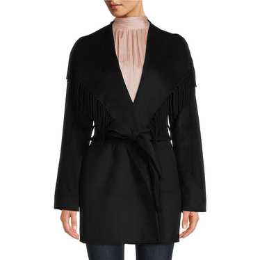 Tahari Wool Fringe Coat Size S - image 1