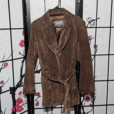 Wilson's Leather Jacket Large Brown with Belt