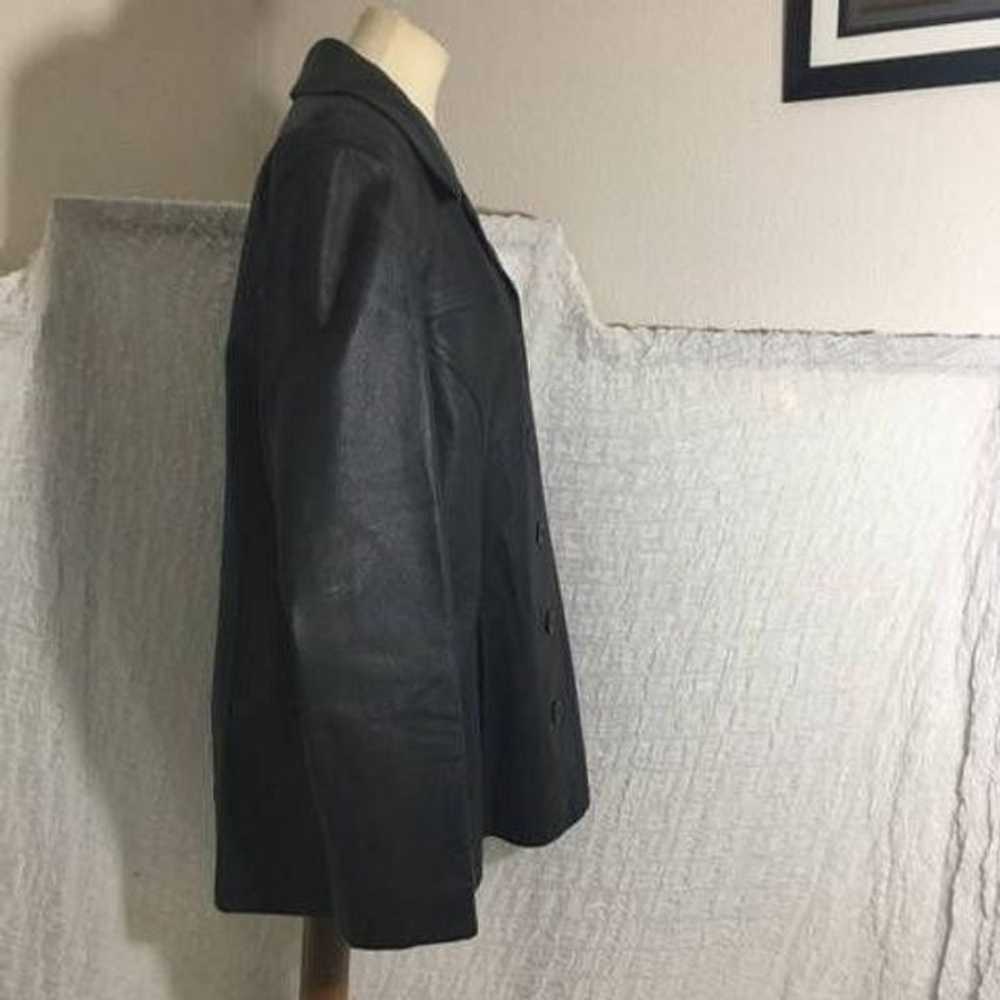 VTG Black Leather Jacket Size XL - image 4