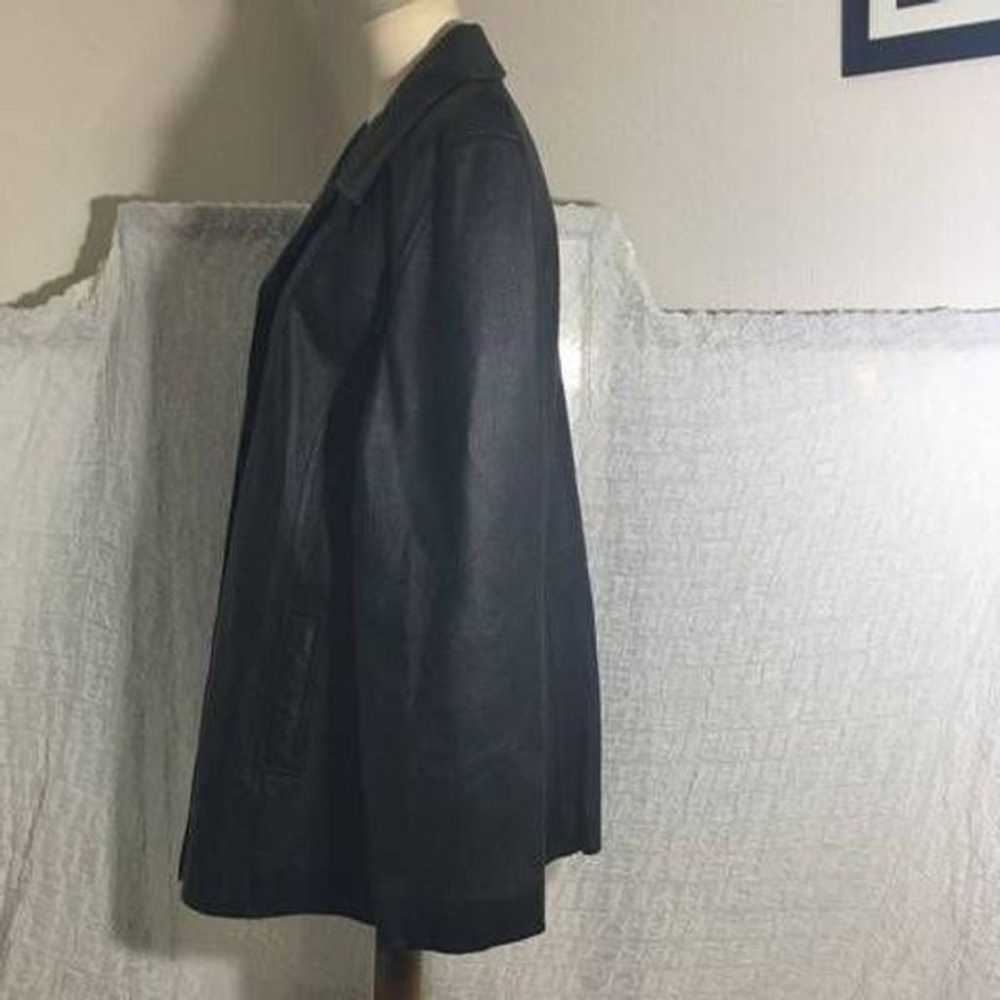 VTG Black Leather Jacket Size XL - image 5