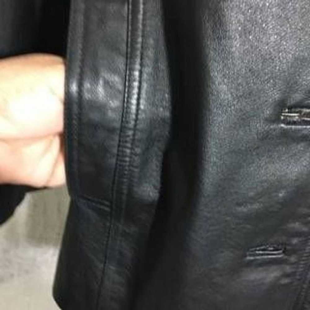 VTG Black Leather Jacket Size XL - image 8