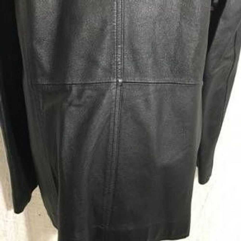 VTG Black Leather Jacket Size XL - image 9