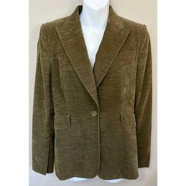 Costume national Green Velour One Button Blazer S… - image 1