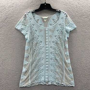 Vintage SUNDANCE Blouse Womens Small Top Short Sle