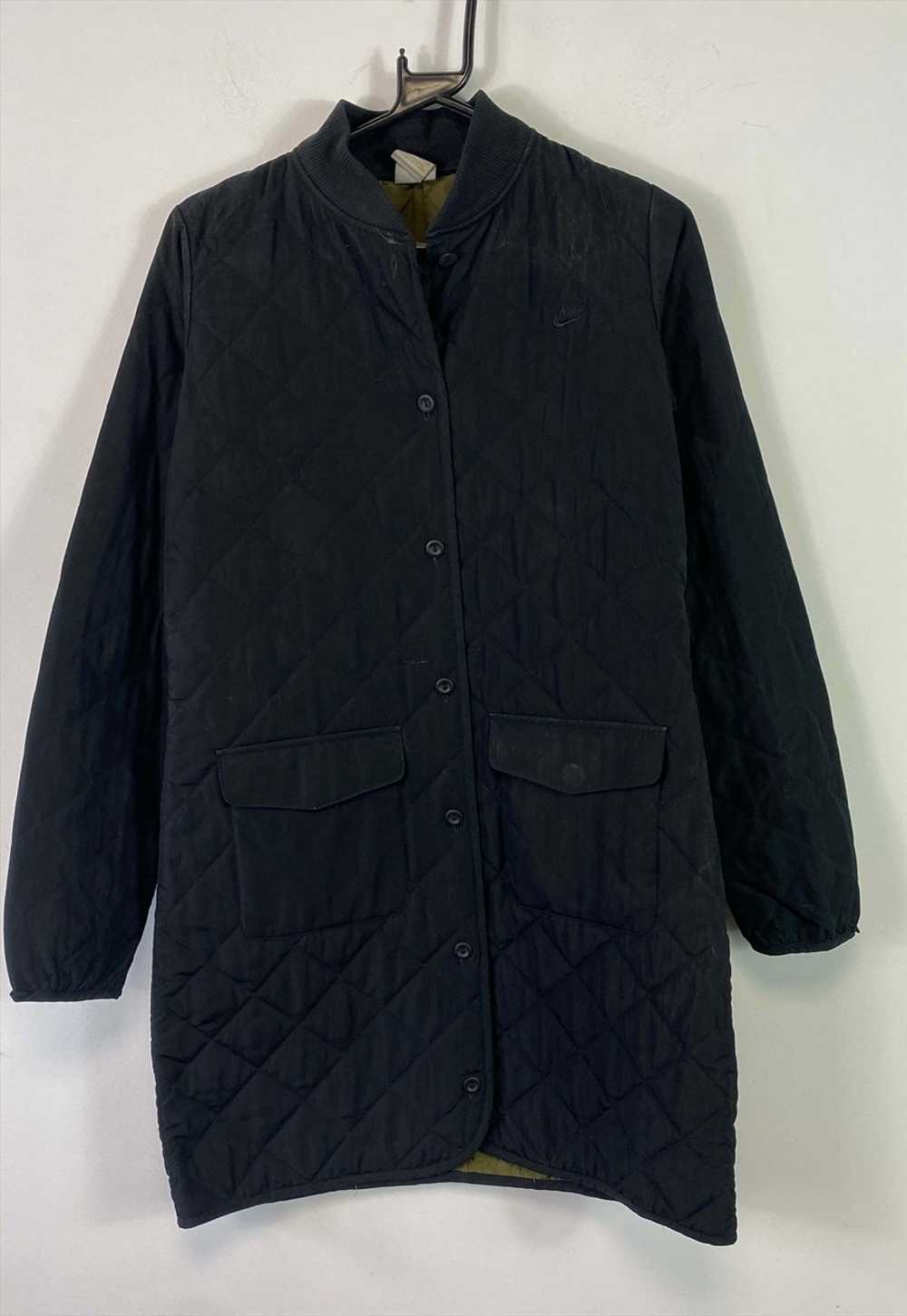 y2k 2000s Nike Long Quilted Coat Jacket Medium - image 1