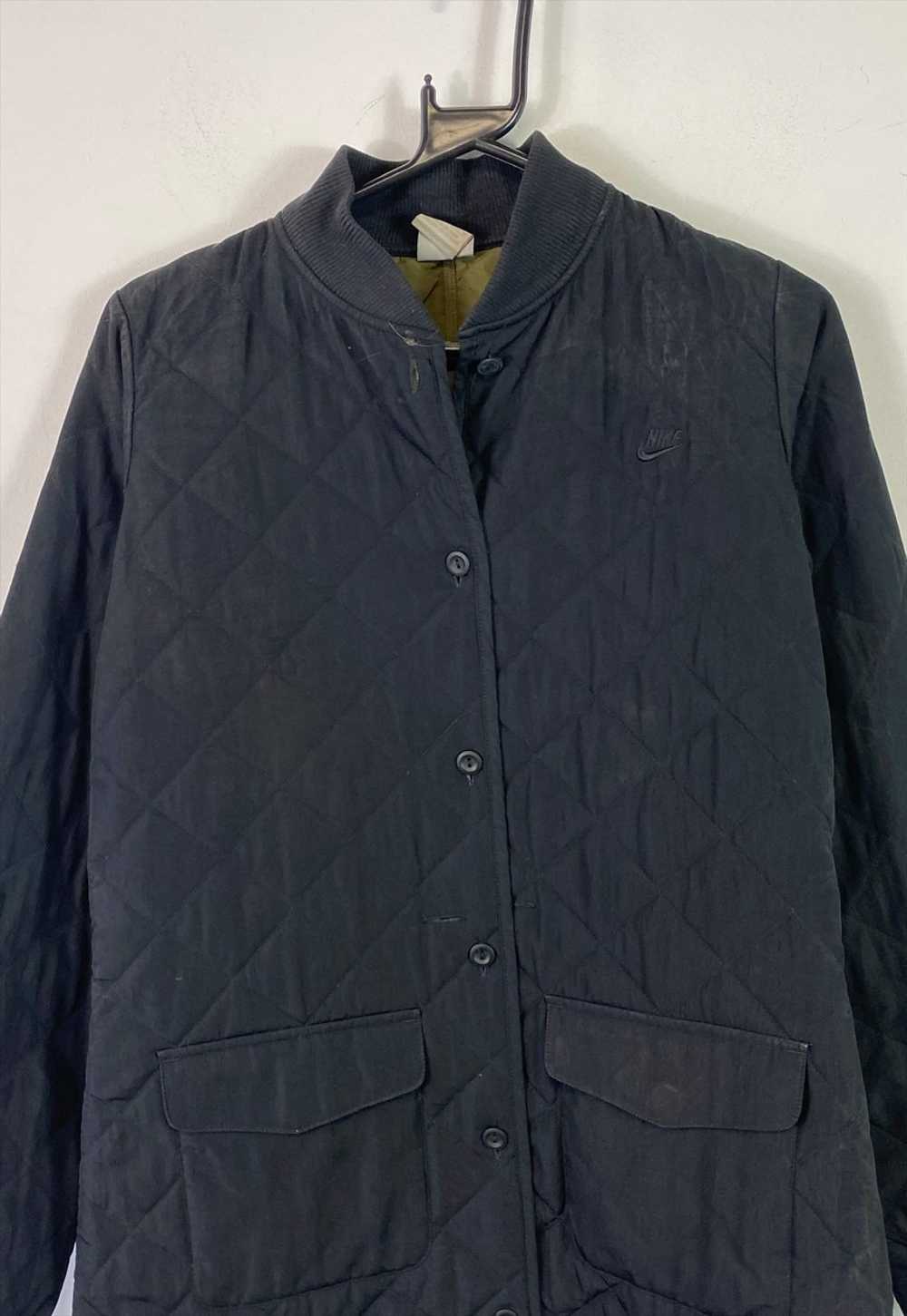 y2k 2000s Nike Long Quilted Coat Jacket Medium - image 2