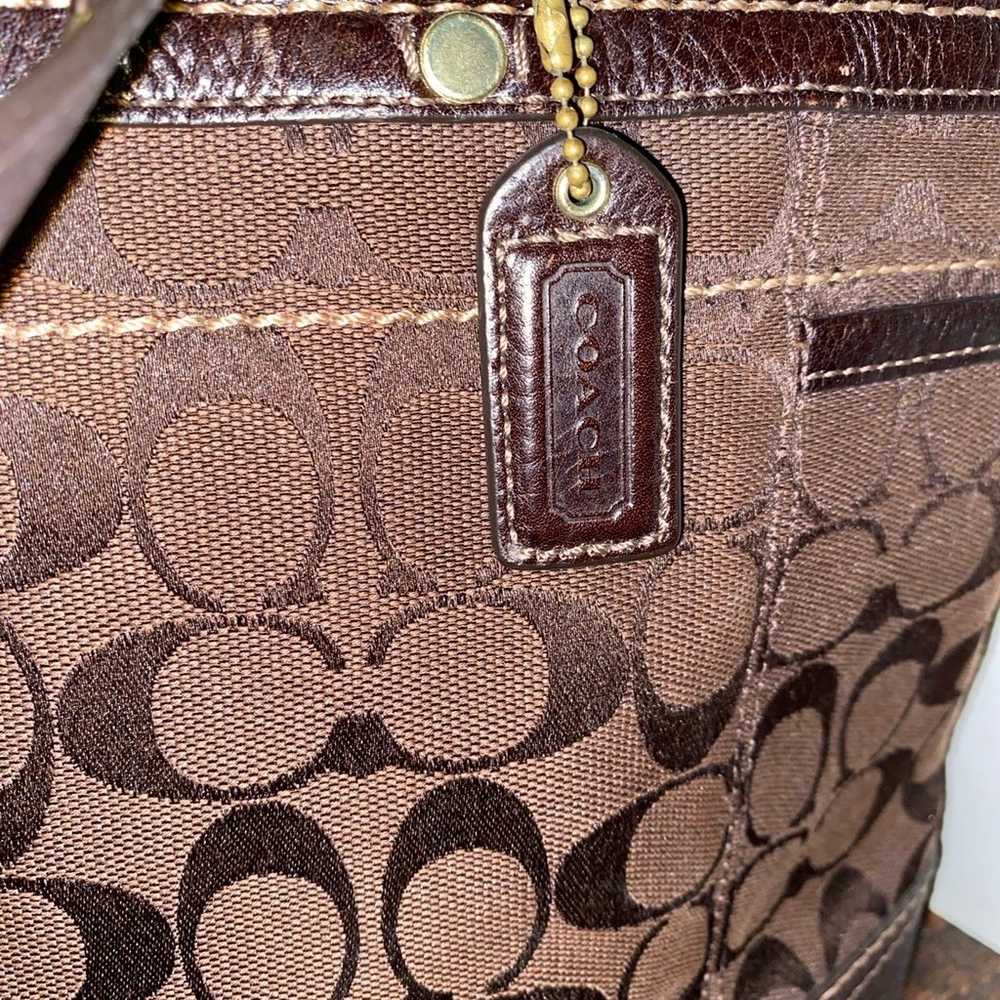 AUTHENTIC COACH CHOCOLATE BROWN SIGNATURE GALLERY… - image 2
