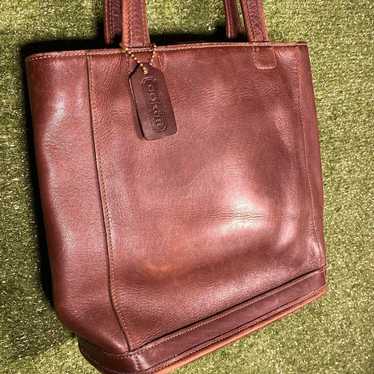 Rare vintage brown leather coach bag