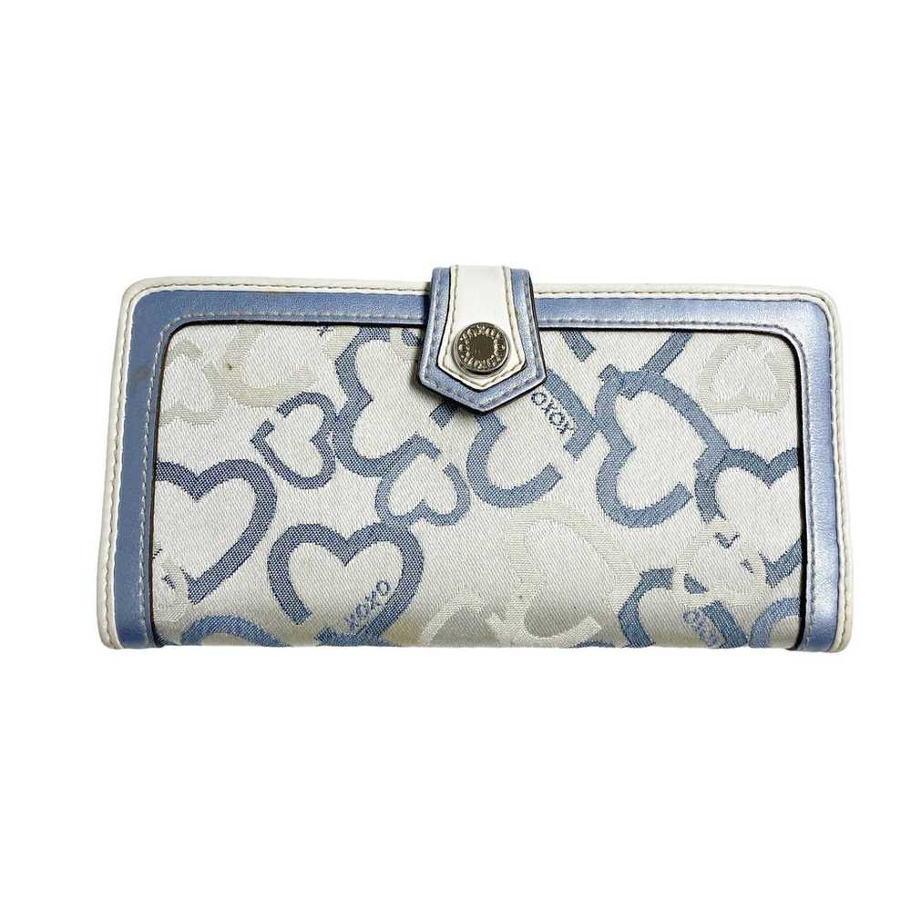 Vintage XOXO Baby Blue Heart Print Wallet - image 1