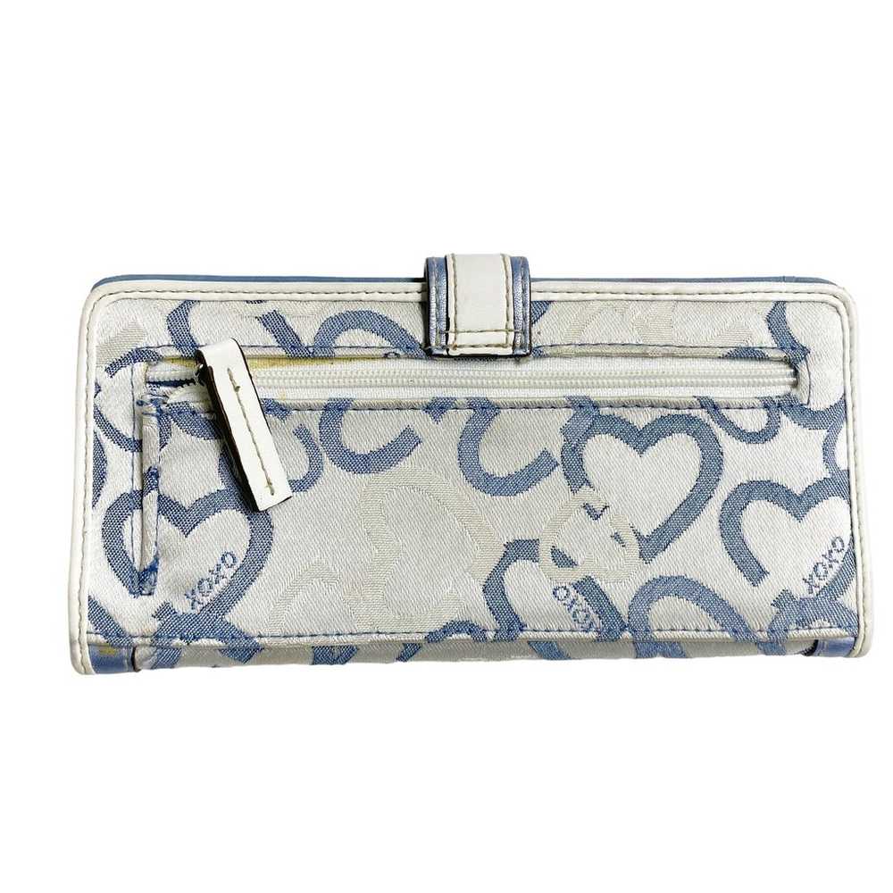 Vintage XOXO Baby Blue Heart Print Wallet - image 5