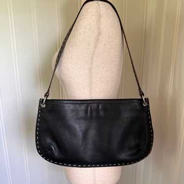 Vintage 90s/y2k Leather Black Guess Handbag