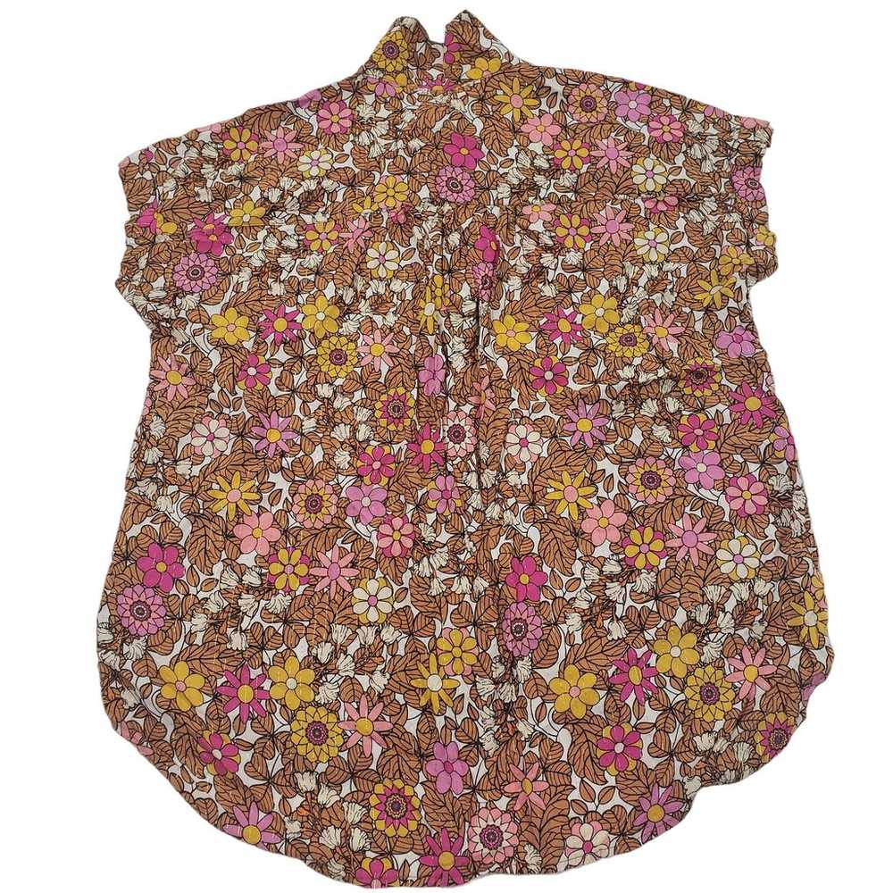 Jane & Delancy Vibrant Floral Button-Up Short-Sle… - image 10