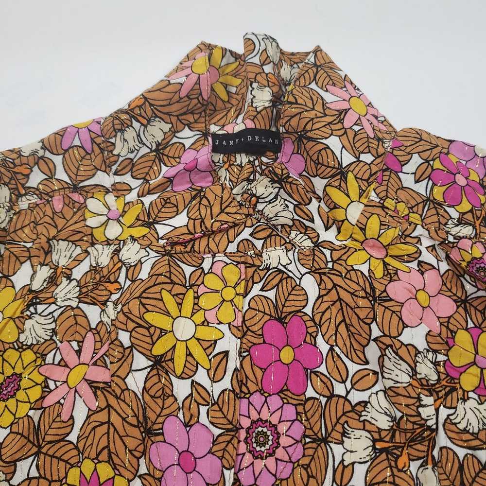 Jane & Delancy Vibrant Floral Button-Up Short-Sle… - image 2