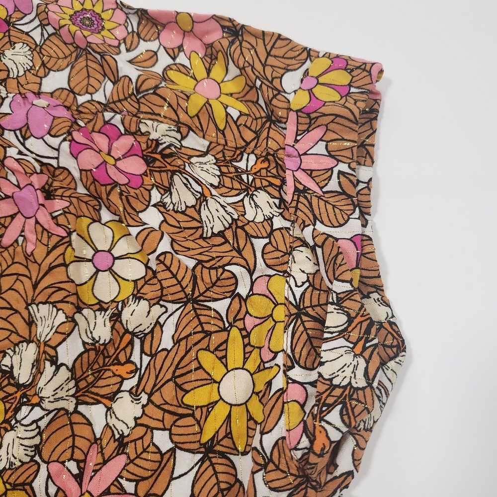 Jane & Delancy Vibrant Floral Button-Up Short-Sle… - image 5