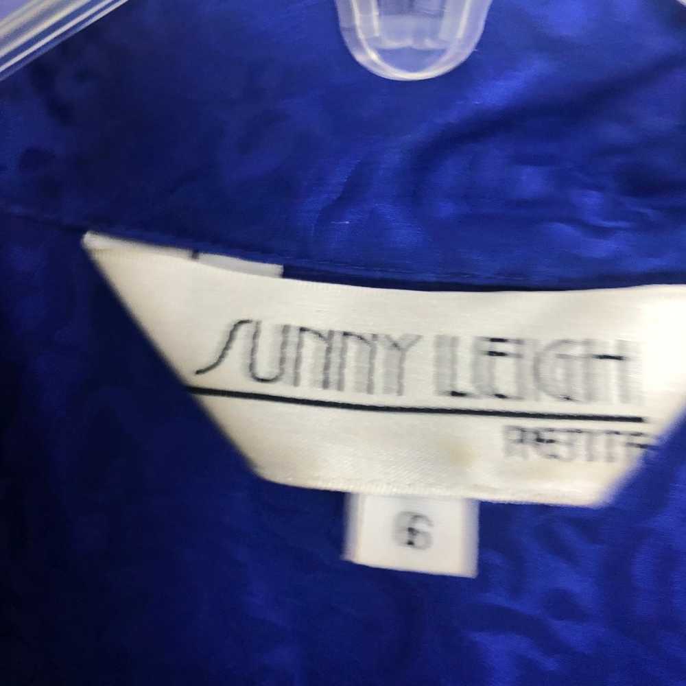 Sunny Leigh Vintage Women's 100% Silk Blue Button… - image 2