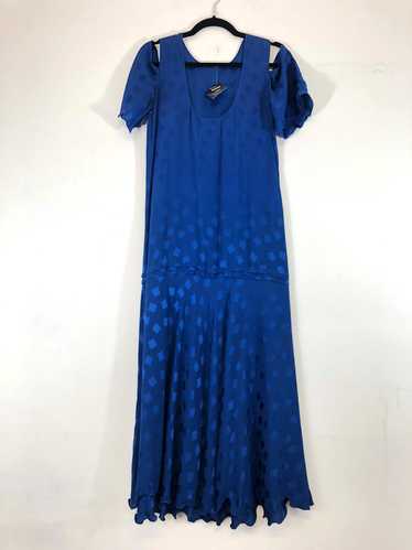 Squares Royal Blue 80s Dress