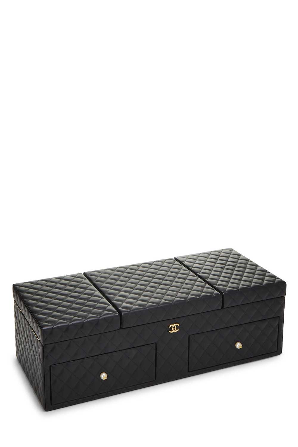 Black Quilted Lambskin Jewelry Chest Large - image 2