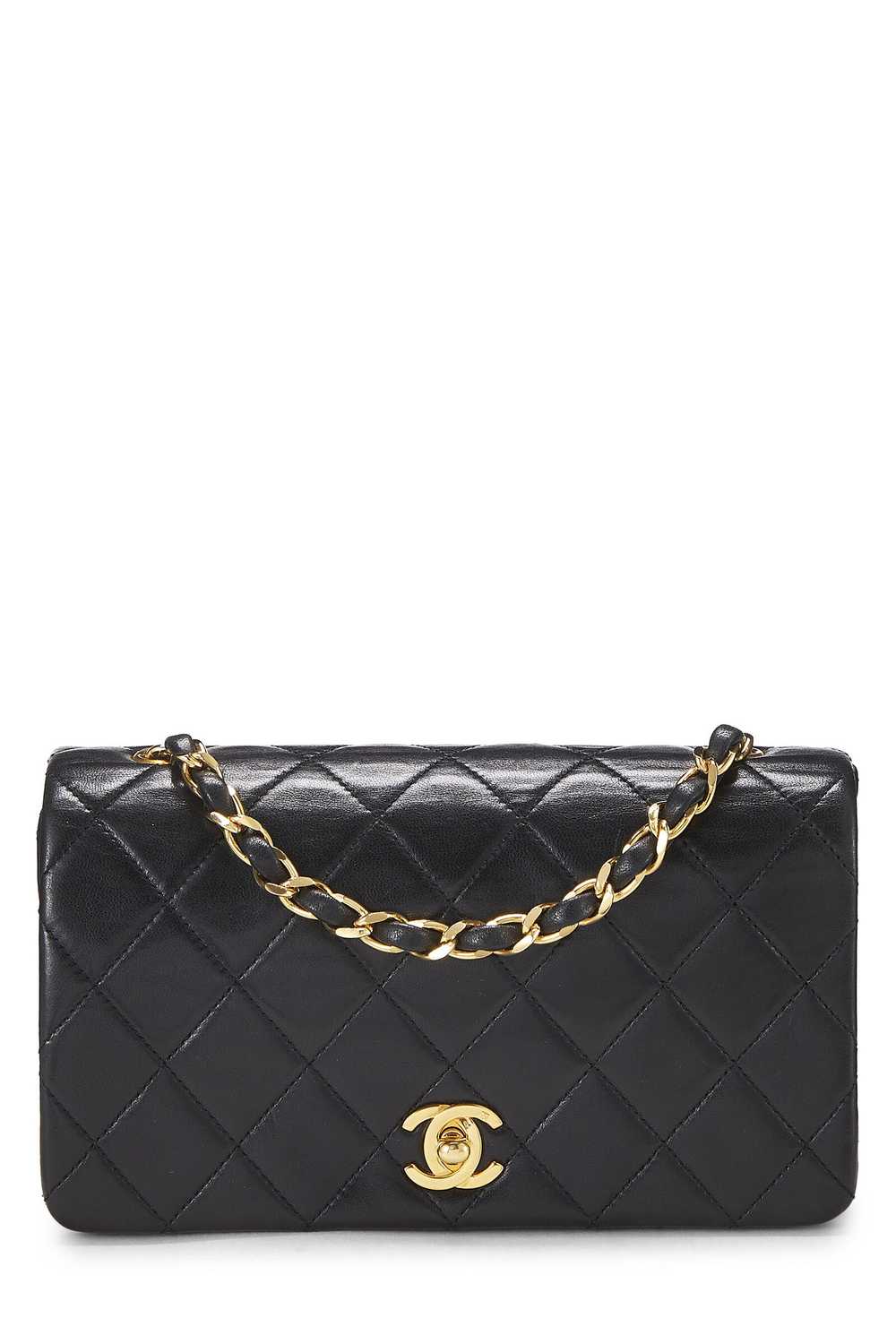 Black Quilted Lambskin Full Flap Mini - image 1