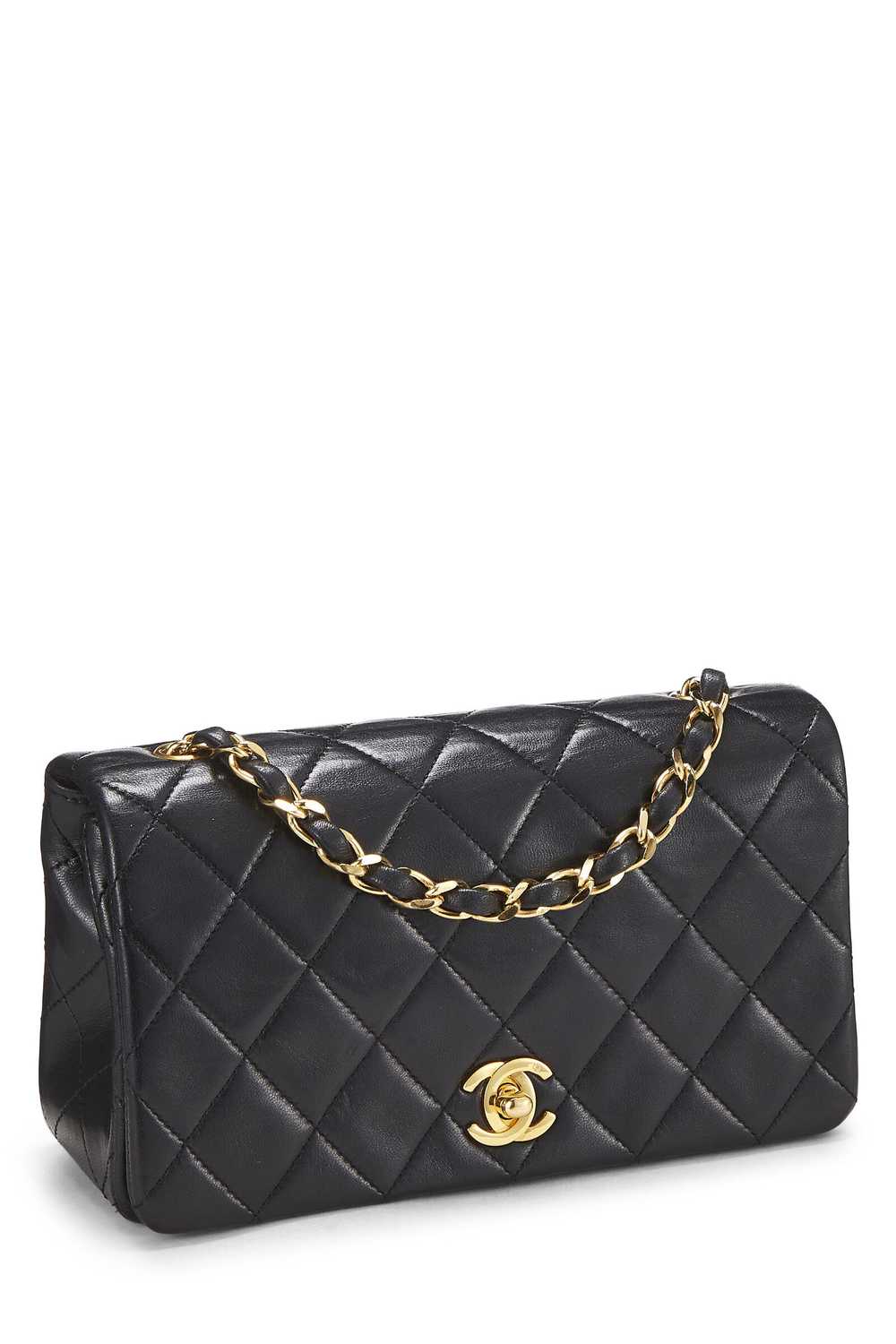 Black Quilted Lambskin Full Flap Mini - image 2