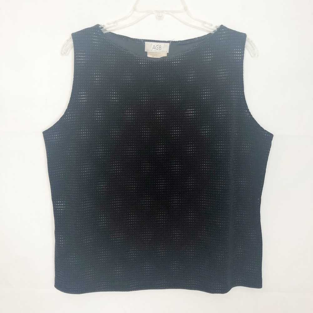 AGB Byer California Y2K Vintage Beaded Black Top … - image 1