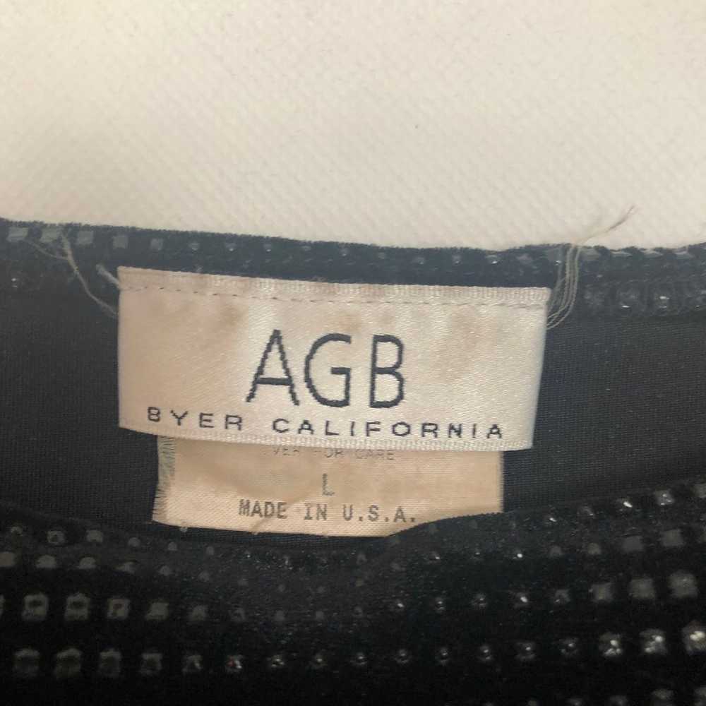 AGB Byer California Y2K Vintage Beaded Black Top … - image 2