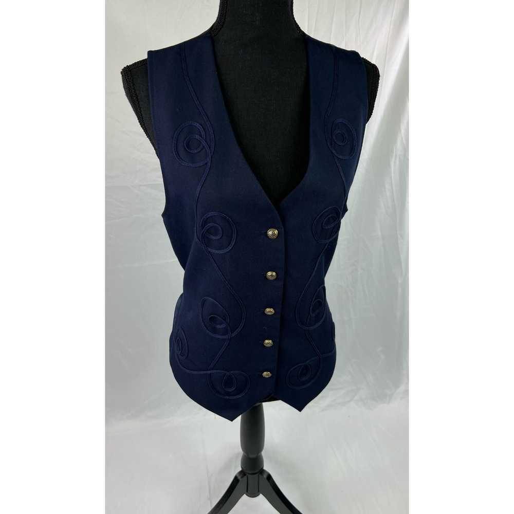 Vintage Worthington womens navy blue vest size La… - image 2