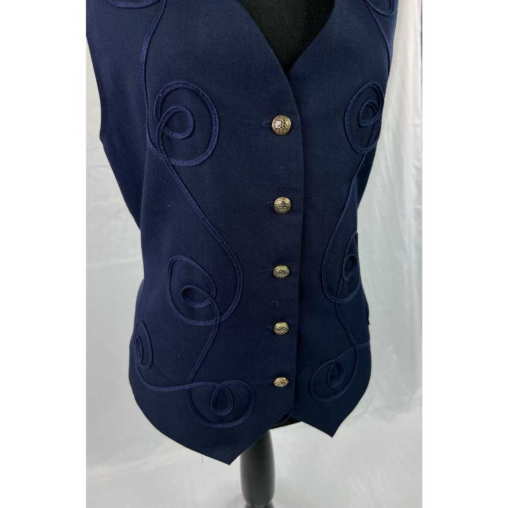 Vintage Worthington womens navy blue vest size La… - image 3