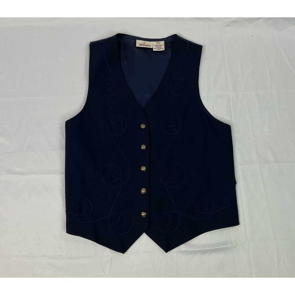 Vintage Worthington womens navy blue vest size La… - image 5
