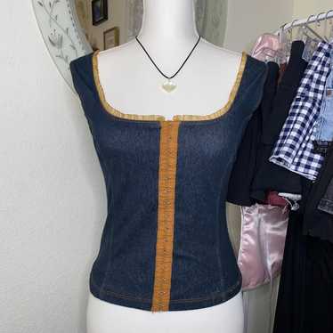 vintage corset style top - image 1