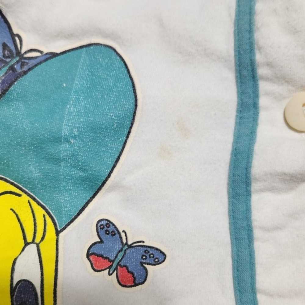 Vintage 90s Looney Tunes Tweety Bird Button Up Je… - image 6