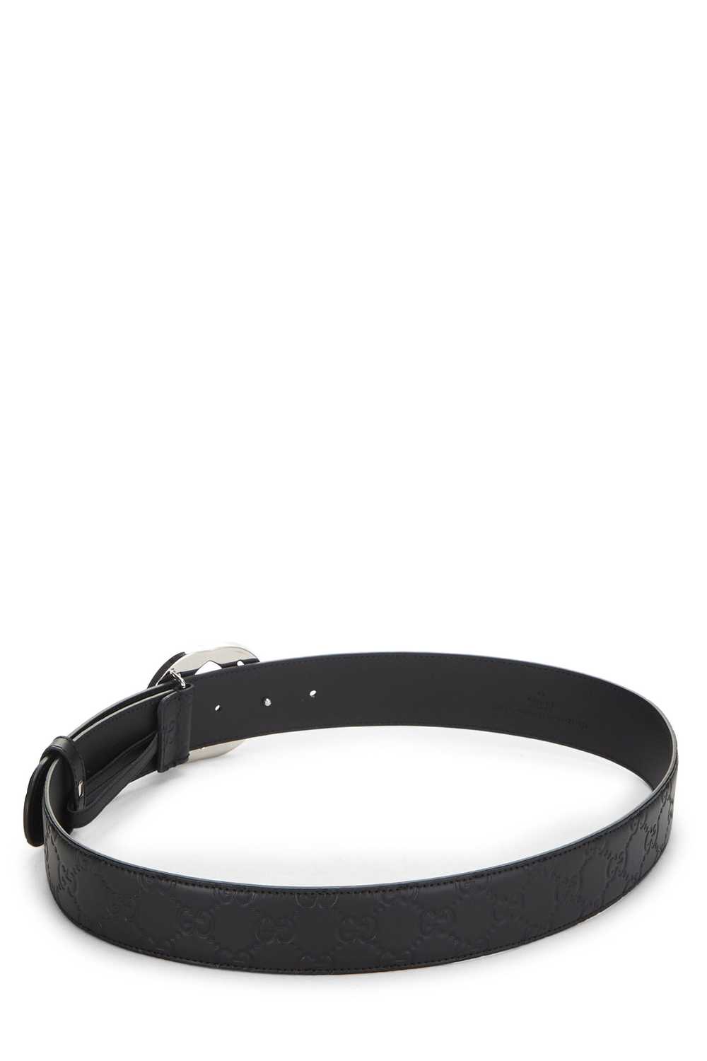 Black Guccissima Leather Interlocking Belt 85 - image 3