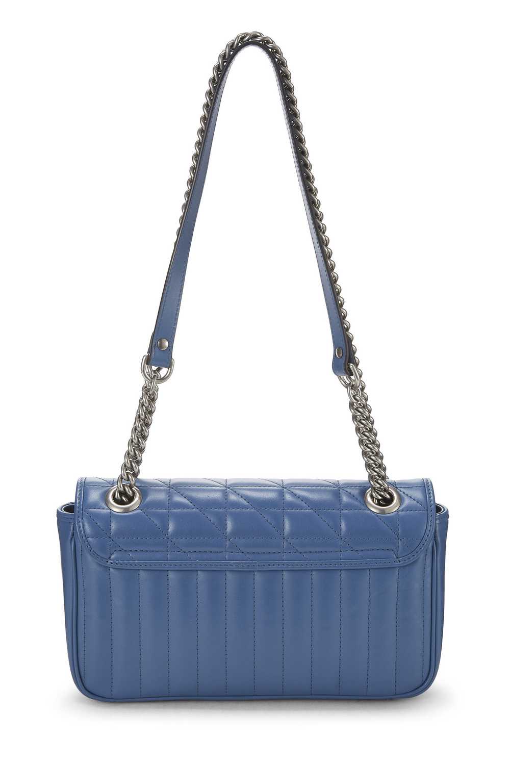 Blue Leather Marmont Matelassé Shoulder Bag - image 4
