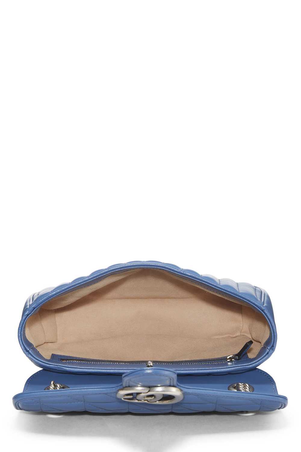 Blue Leather Marmont Matelassé Shoulder Bag - image 6