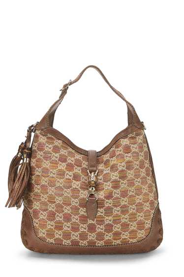 Multicolor Raffia & Leather Tassel Jackie Hobo