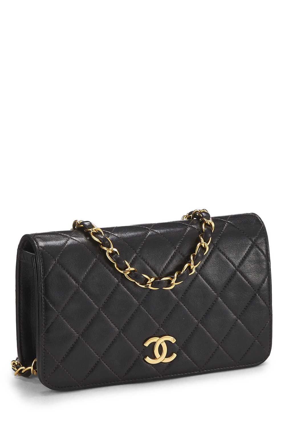 Black Quilted Lambskin Snap Full Flap Mini - image 2